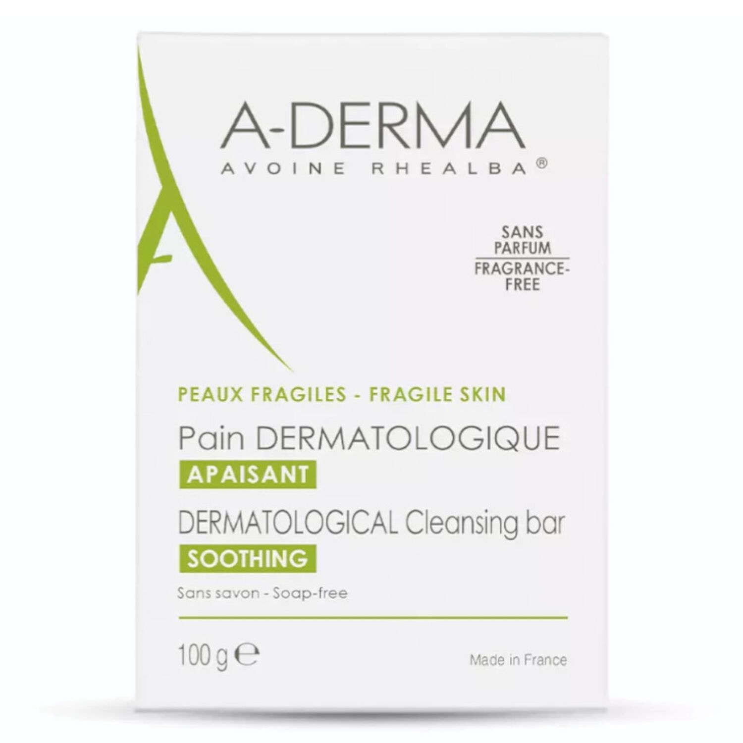 a-derma Pain Dermatologique Apaisant Sans Savon Peaux Fragiles 100 g