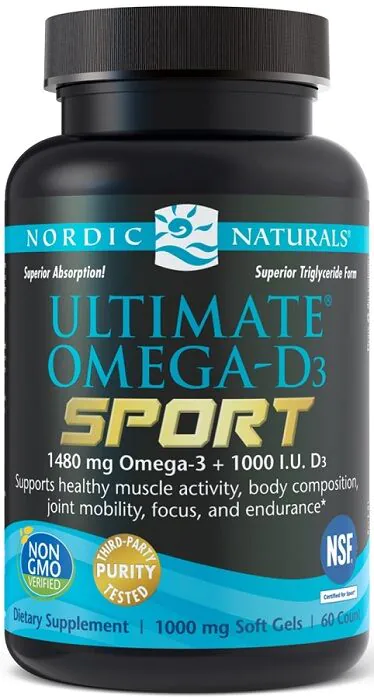 Nordic Naturals Ultimate Sport dodatak prehrani s omega-3 masnim kiselinama i vitaminom D3