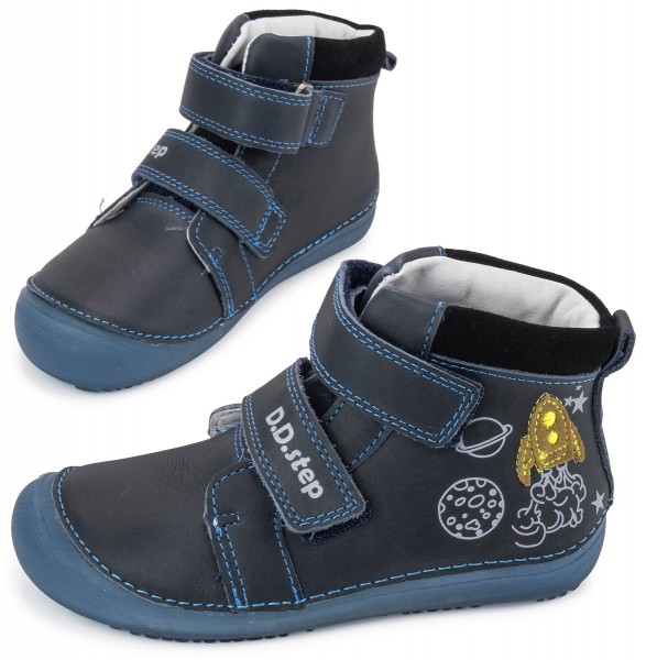 DD Step ~ HighCut Klettschuh Leder ~ Glowing Rocket