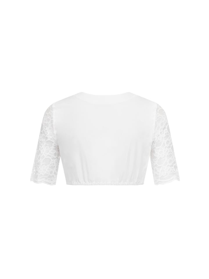 Nübler Dirndlbluse Kurzarm Ilona in Weiß günstig kaufen 40