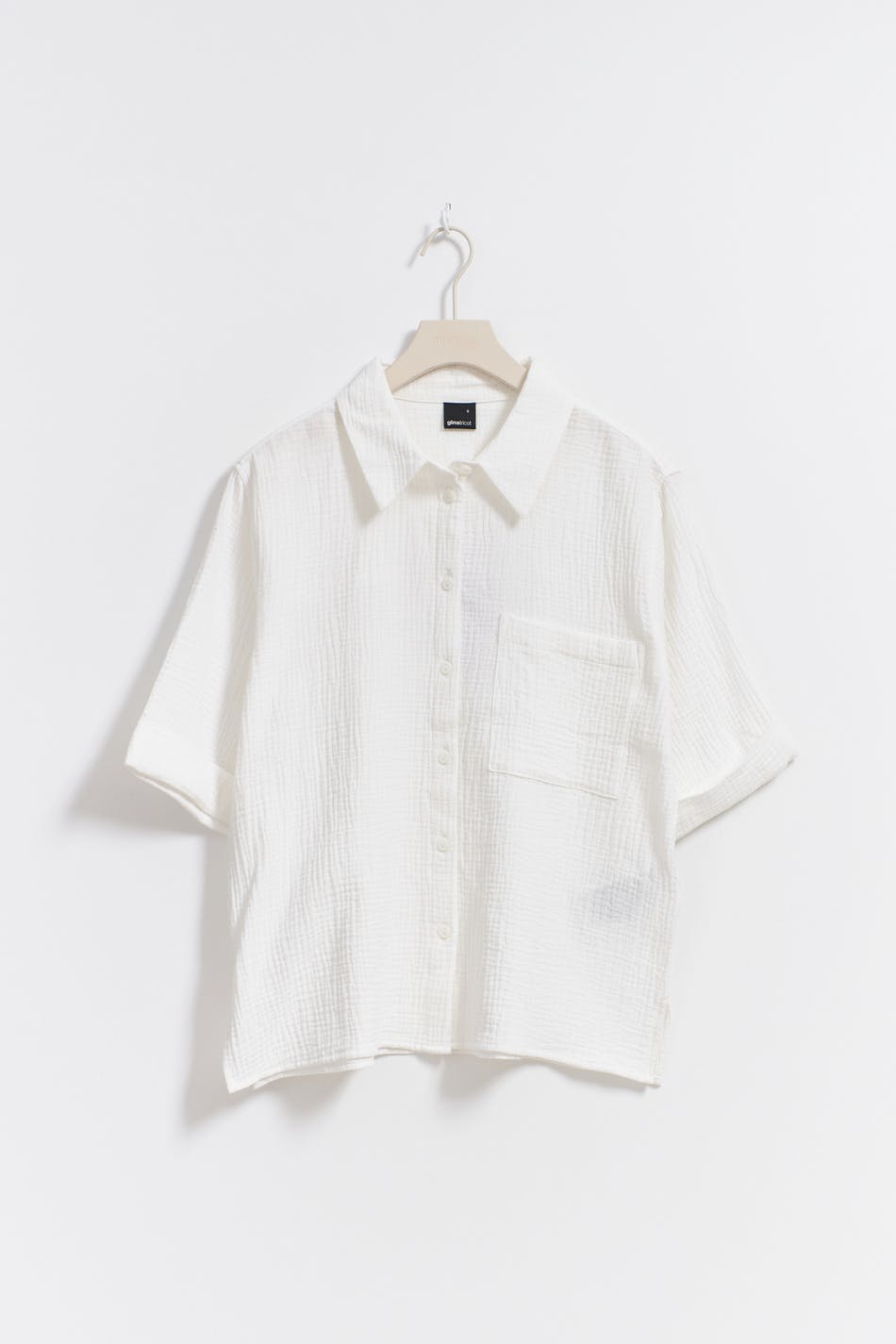 Short sleeve gauze shirt