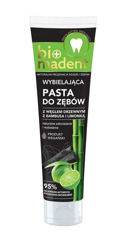 BIOMadent Whitening Tandpasta med bambuskul og lime