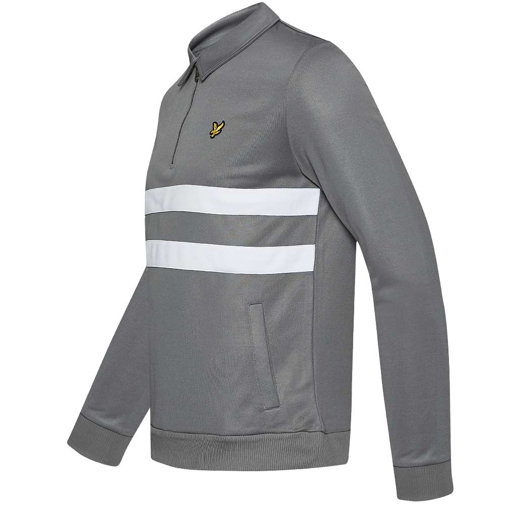 Lyle & Scott Wide Stripe 1/4 Zip Herren Sweatshirt ML1415V-W402