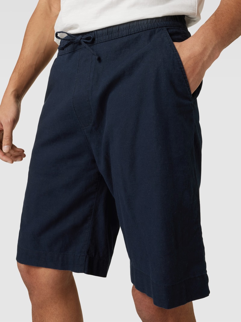 Shorts mit elastischem Bund und Tunnelzug in dunkelblau