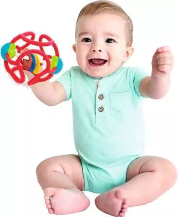 baliba Rasselball rot - Babyspielzeug ab 3 Monaten