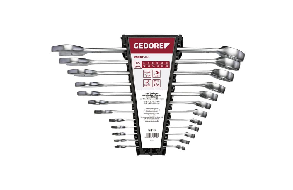 Gedore RED 3300992 R09105112 Ringsteckschlüsselsatz 6 - 22 mm metrisch 12-teilig