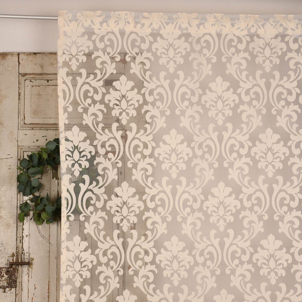 Meterware Rasch Textil Stores Ausbrenner Dali Ornamente beige 280cm, halbtransparent, Viskose, überbreit