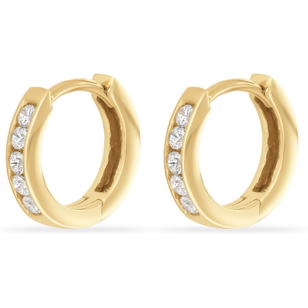 FAVS Créoles 375 Or jaune Boucles d'oreilles