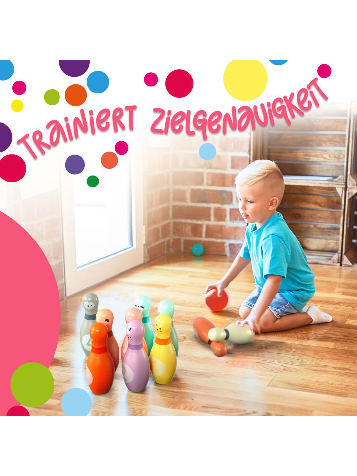 Pink Papaya Kegelspiel für Kinder 