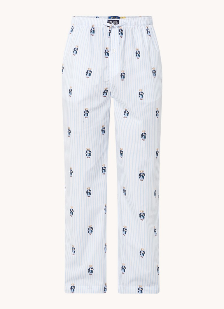 Ralph Lauren pajama bottoms with logo print and side pockets