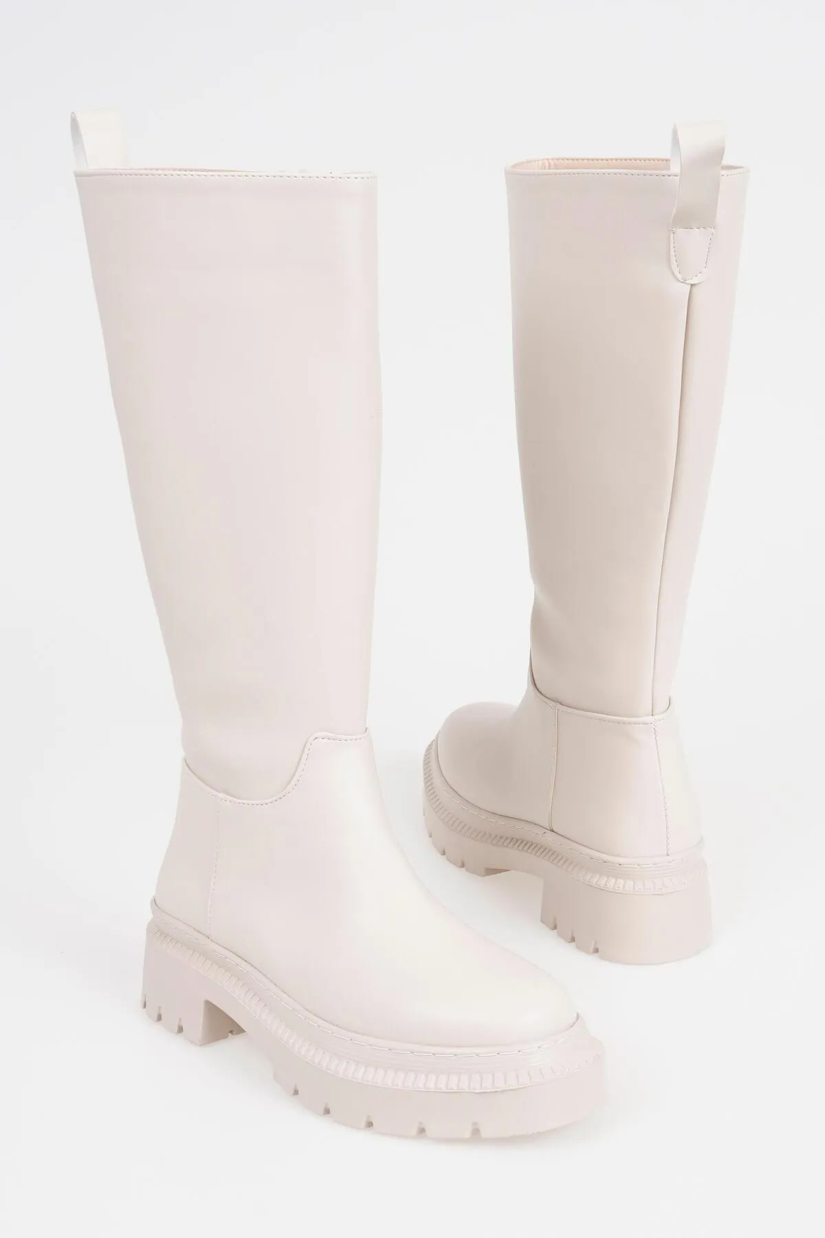 CZ London  Schnürsenkellose Damenstiefel mit dicker Zehensohle