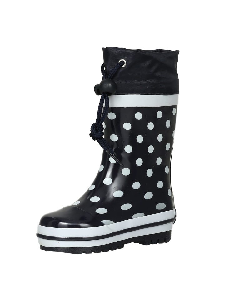 Playshoes Gummistiefel Punkte in Marine günstig kaufen