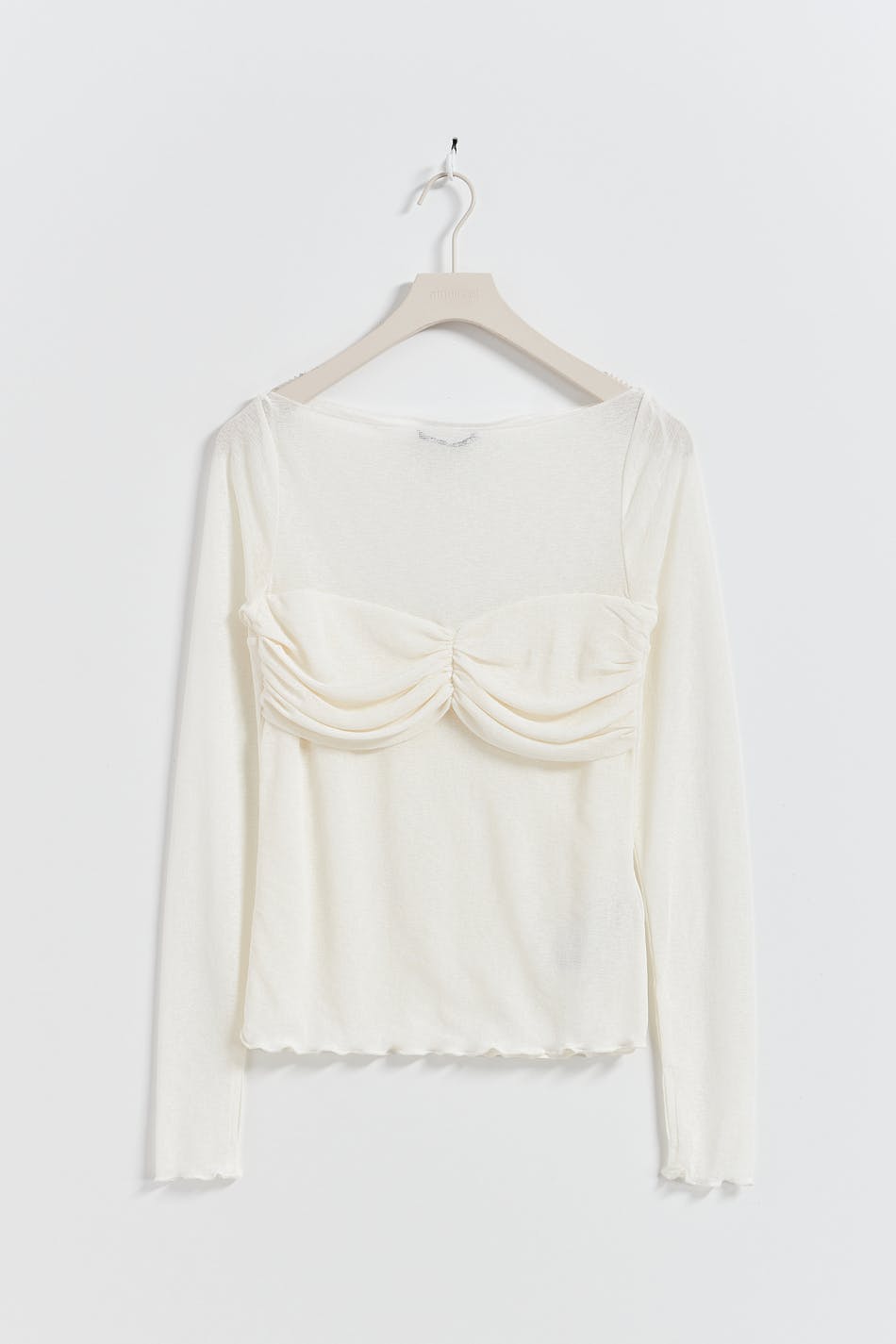 Sheer boatneck top