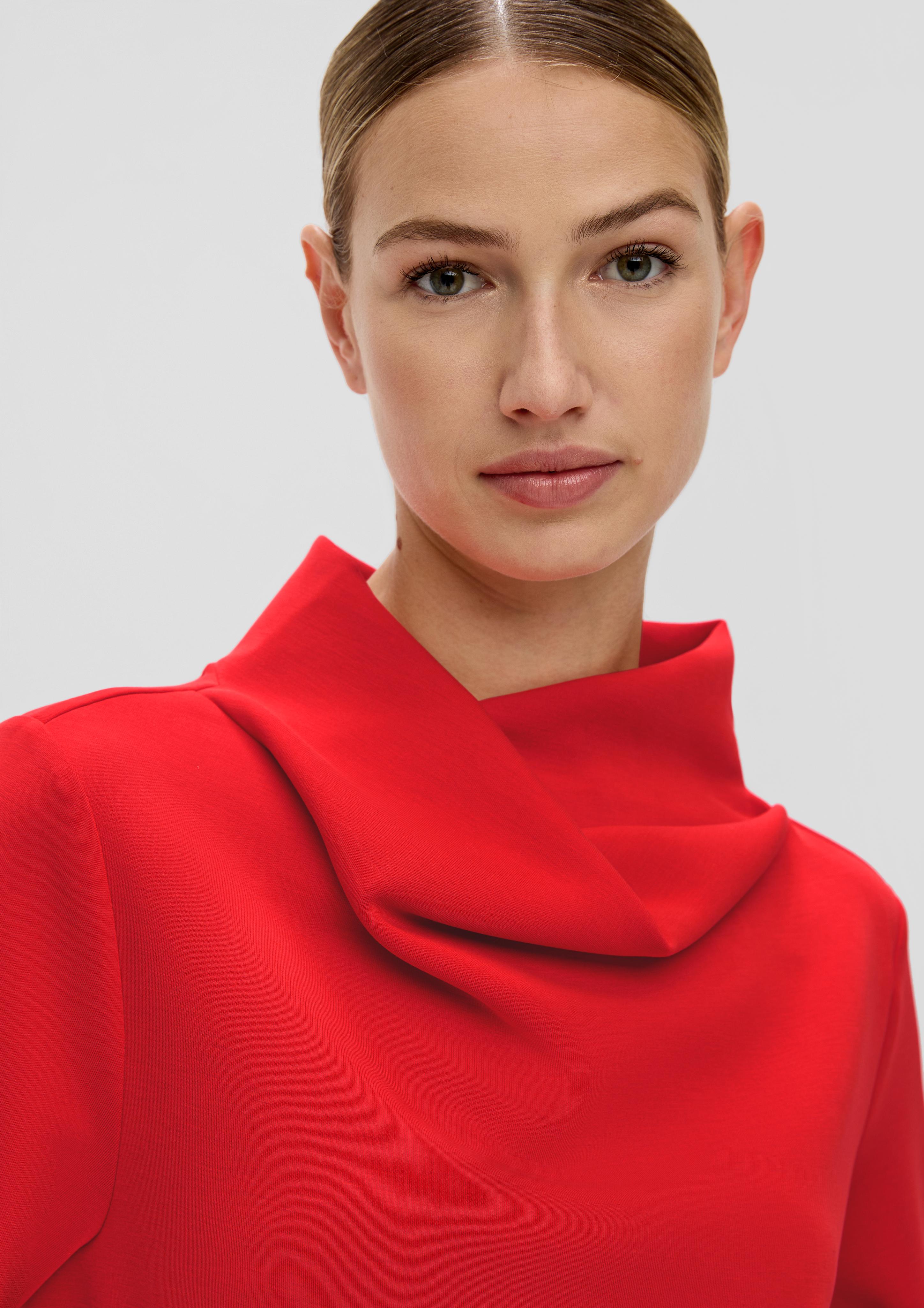 Scuba-Sweatshirt mit drapiertem Kragen  2143004-3074