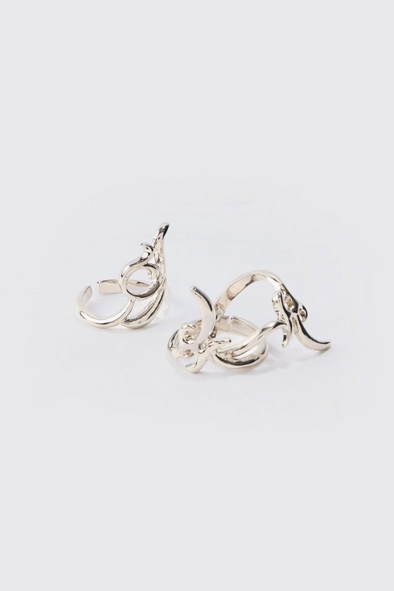 3er-Pack formende Ringe in Silber