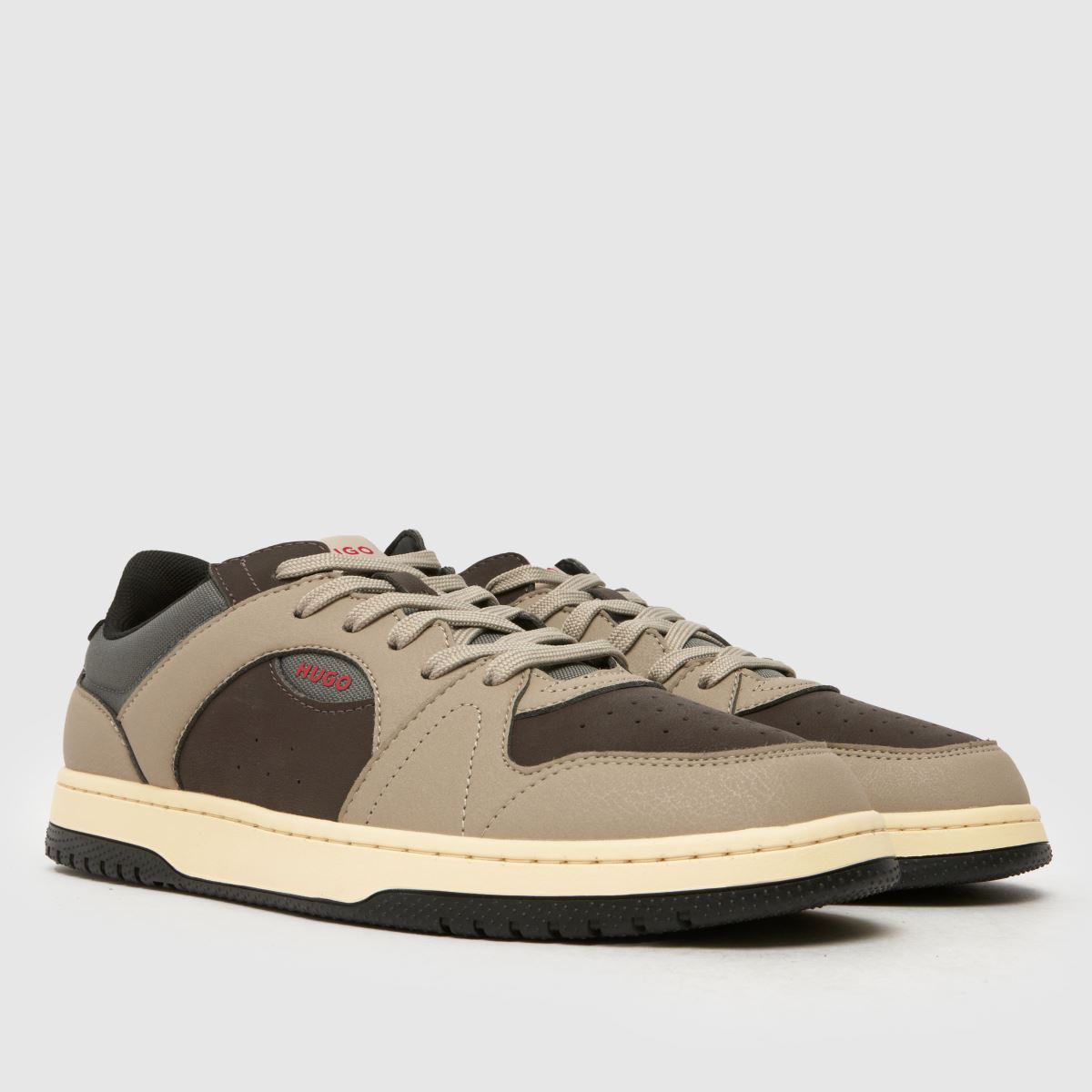 HUGO – Hadrian – Grå, flerfärgade sneakers