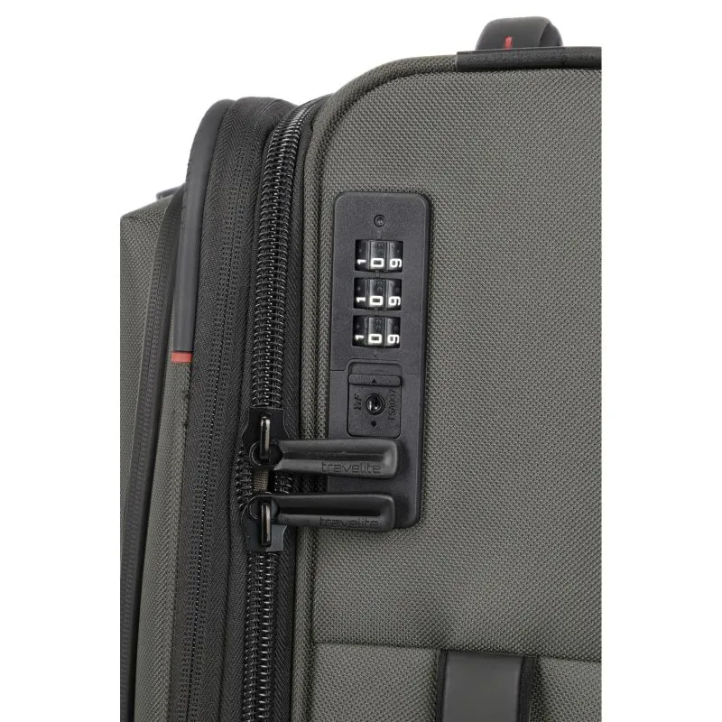 Travelite CROSSLITE Bordtrolley S mit 2 Rollen (54 cm) - Oliv