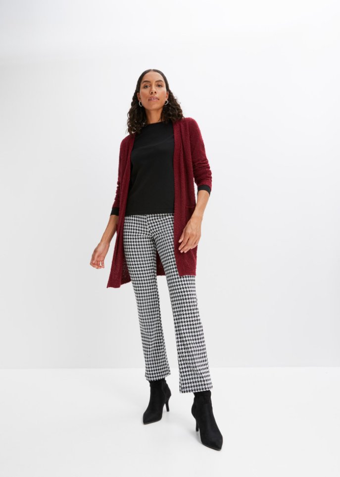 Boucle-Longstrickjacke