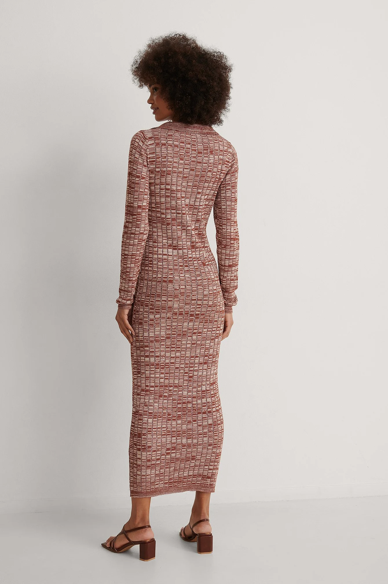 Strick-Melange-Midikleid