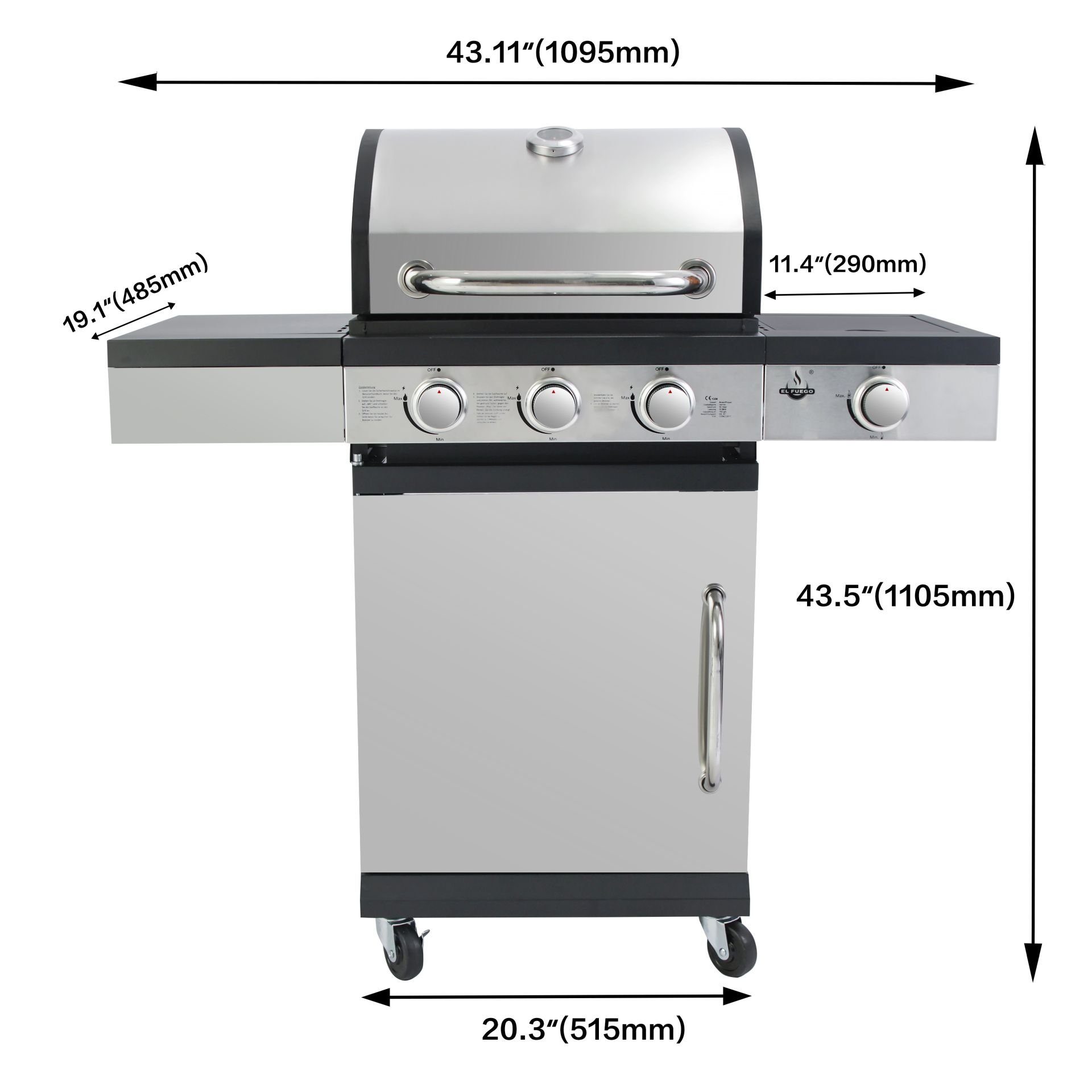 El Fuego Gasgrill AY0584, AY0584 Gasgrill 