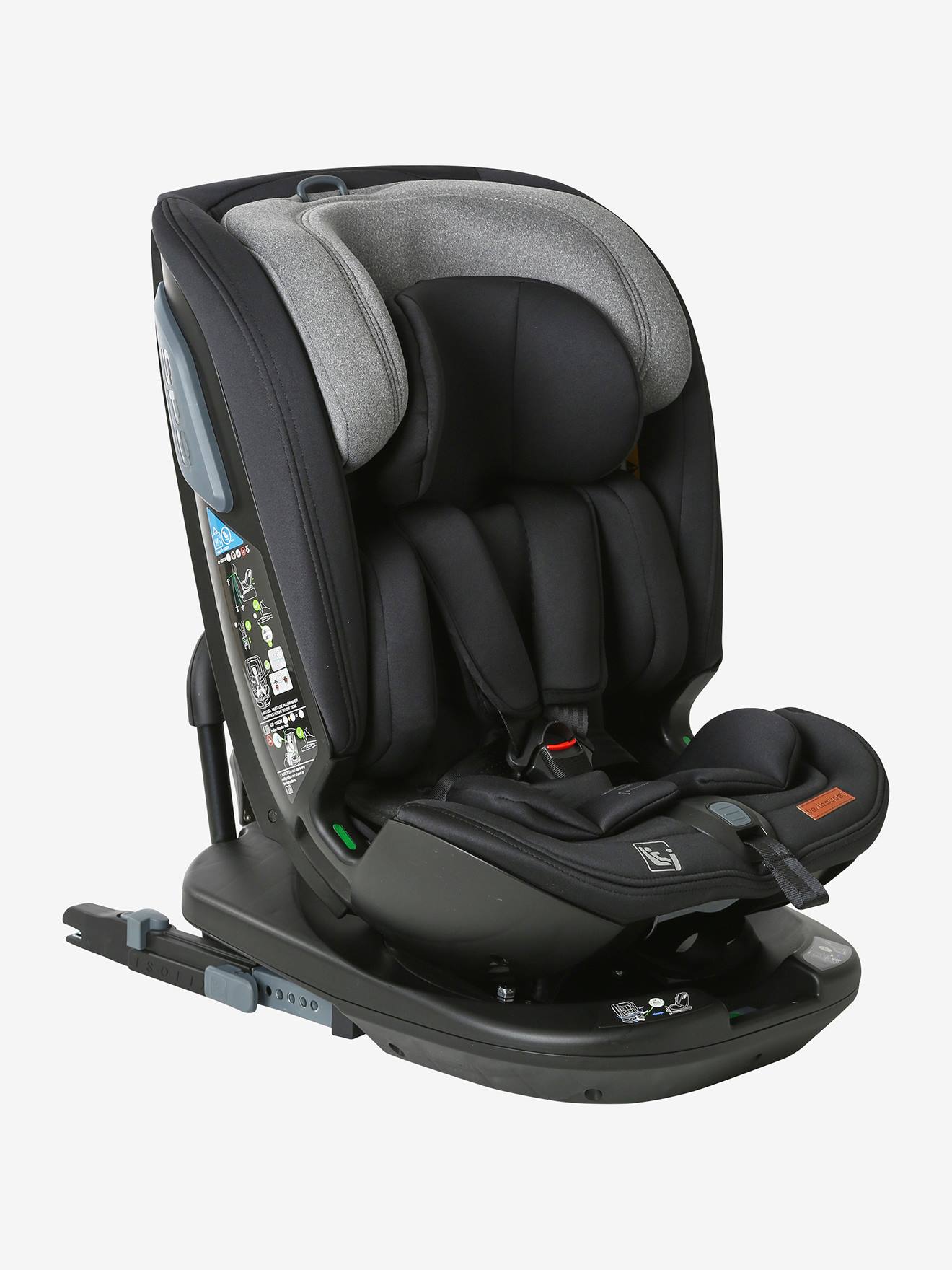 Vertbaudet Drehbarer i-Size-Kindersitz ROLL&SIT, 40-150 cm bzw. Gr. 1/2/3 - pack schwarz