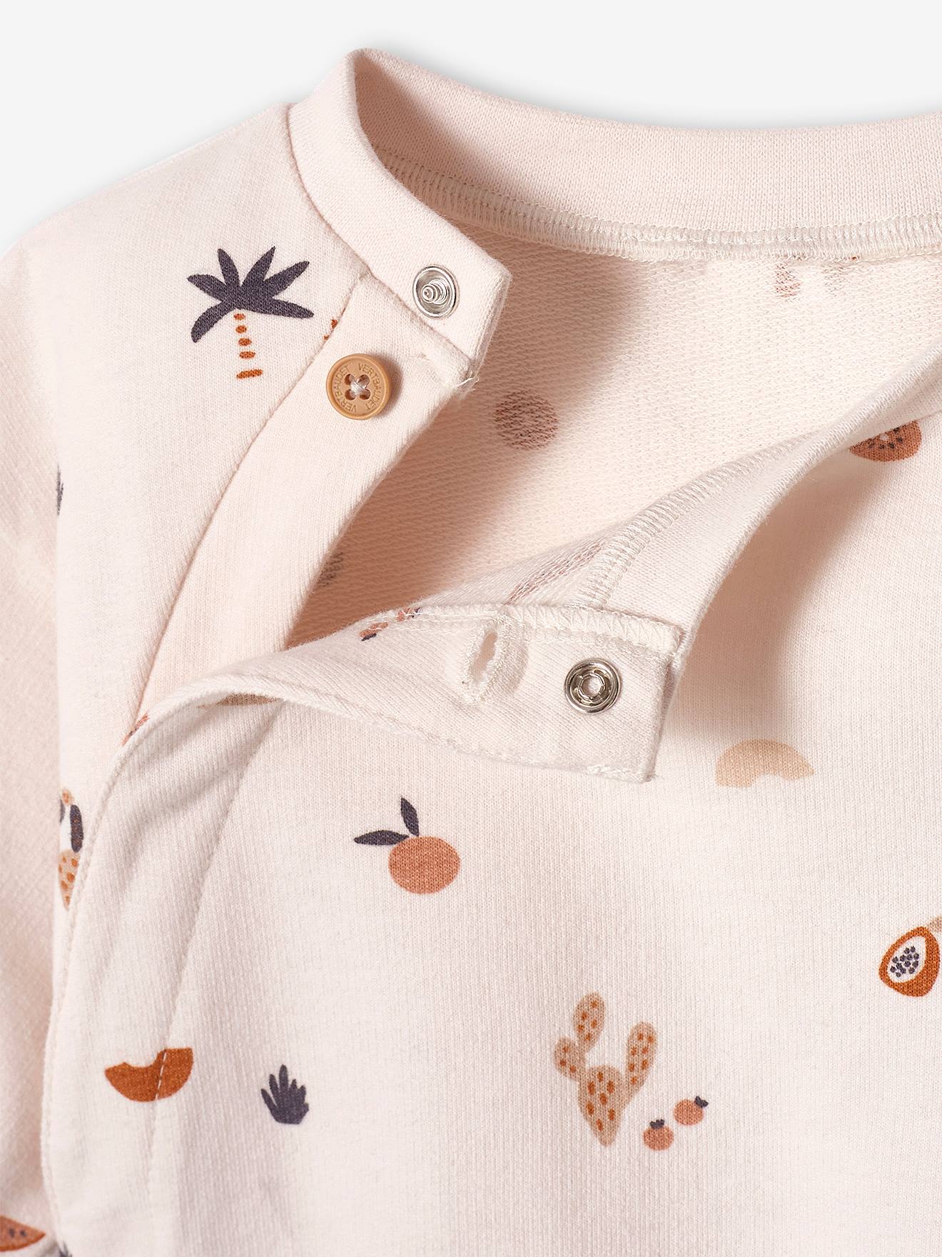 Sweat bébé ouverture devant écru