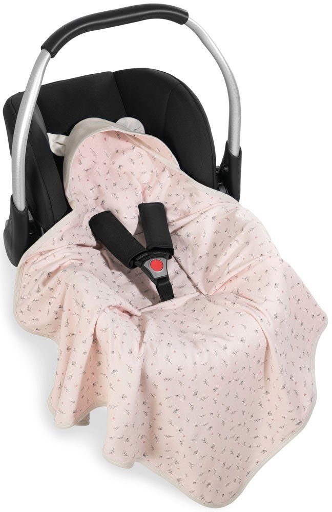 Babydecke Baby Einschlagdecke, Snuggle N Dream beige bloom, Hauck, mit Kapuze