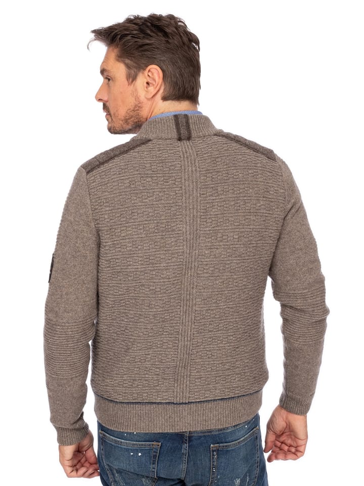 Spieth & Wensky Strickjacke TALHEIM in braun günstig kaufen 3XL