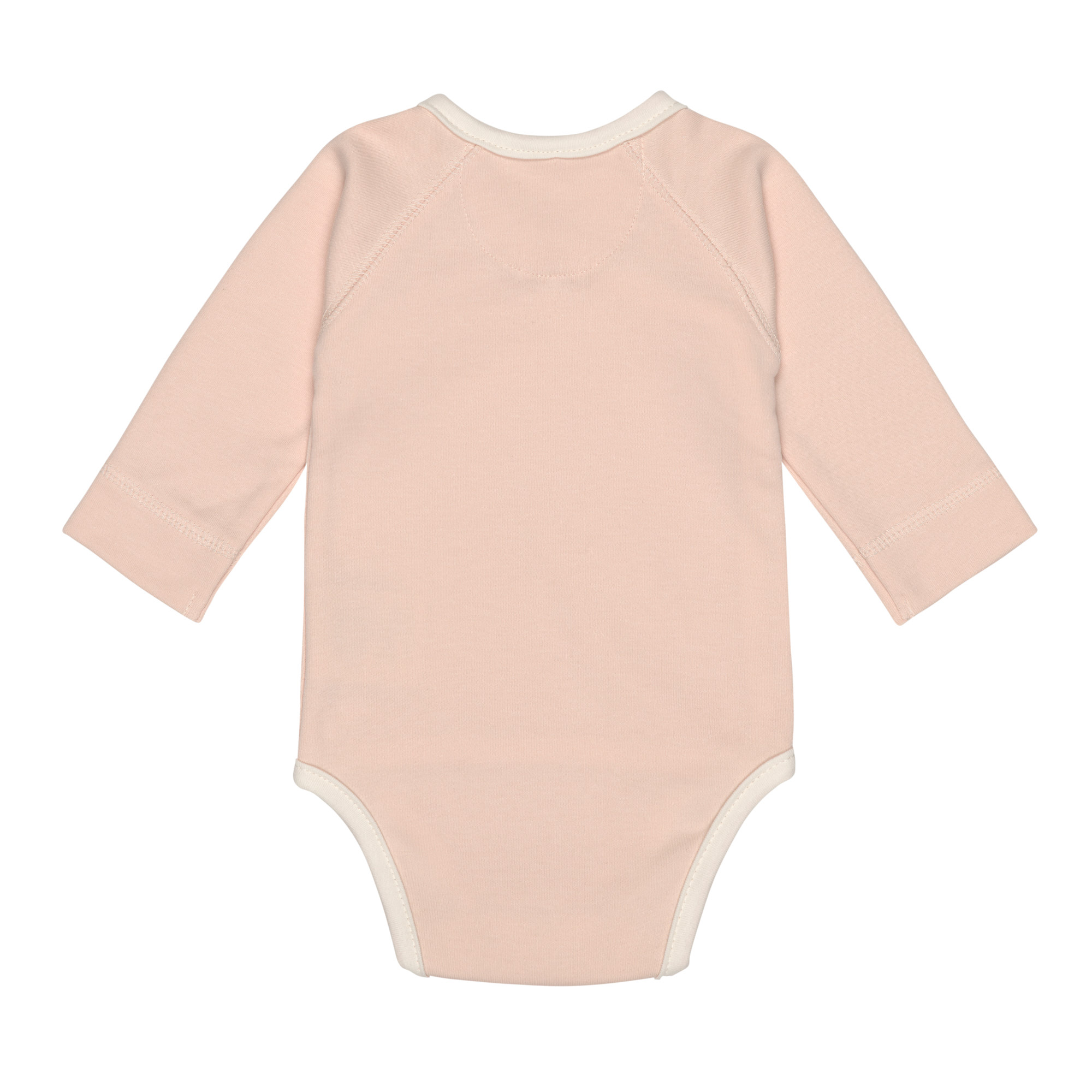 Baby Wickelbody (2er Set) langarm - Bio Baumwolle, Rosa Oliv