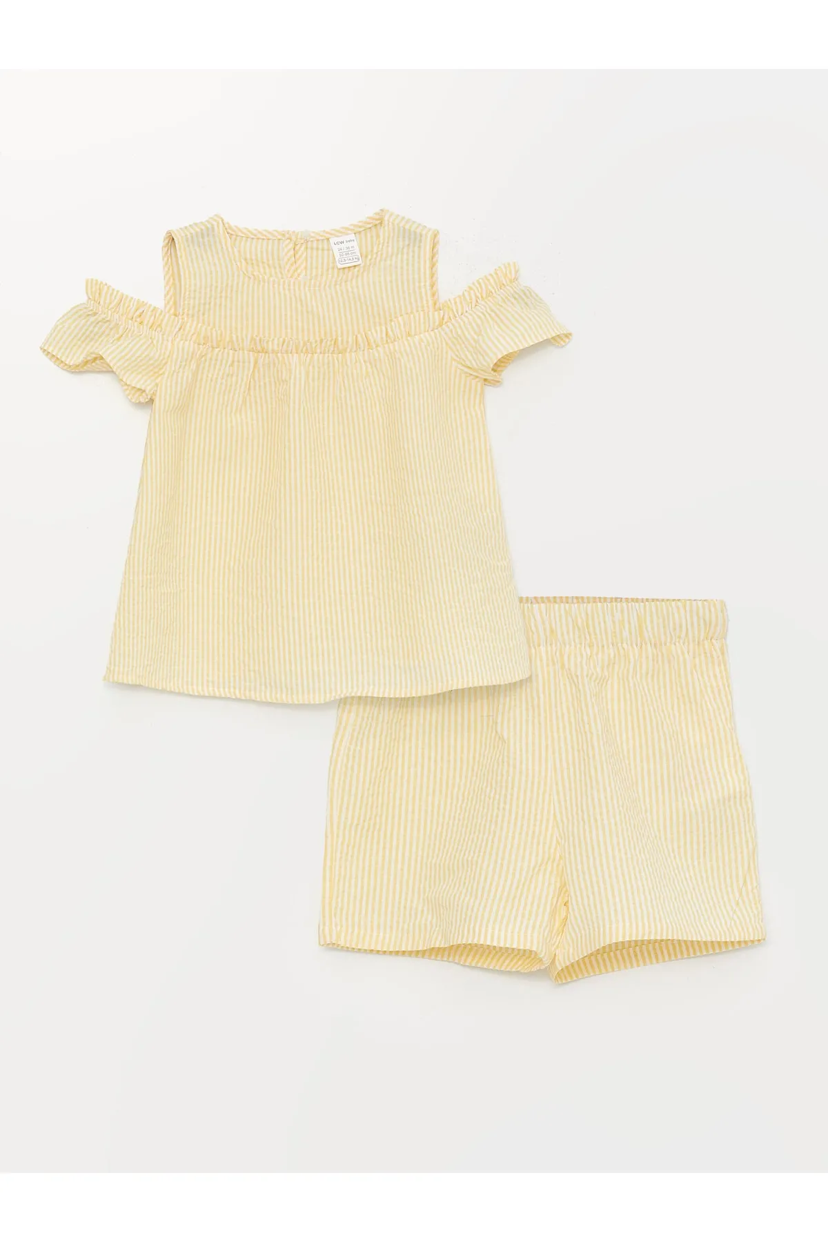 LC Waikiki  2er-Set Bluse und Shorts mit Rundhalsausschnitt für Baby-Mädchen