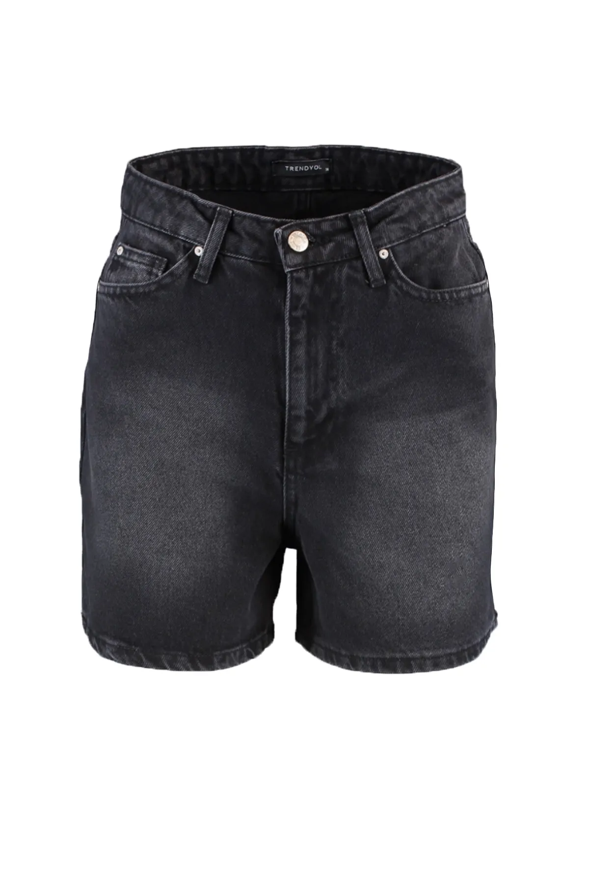 Trendyol Collection  Shorts - Schwarz - Hoher Bund