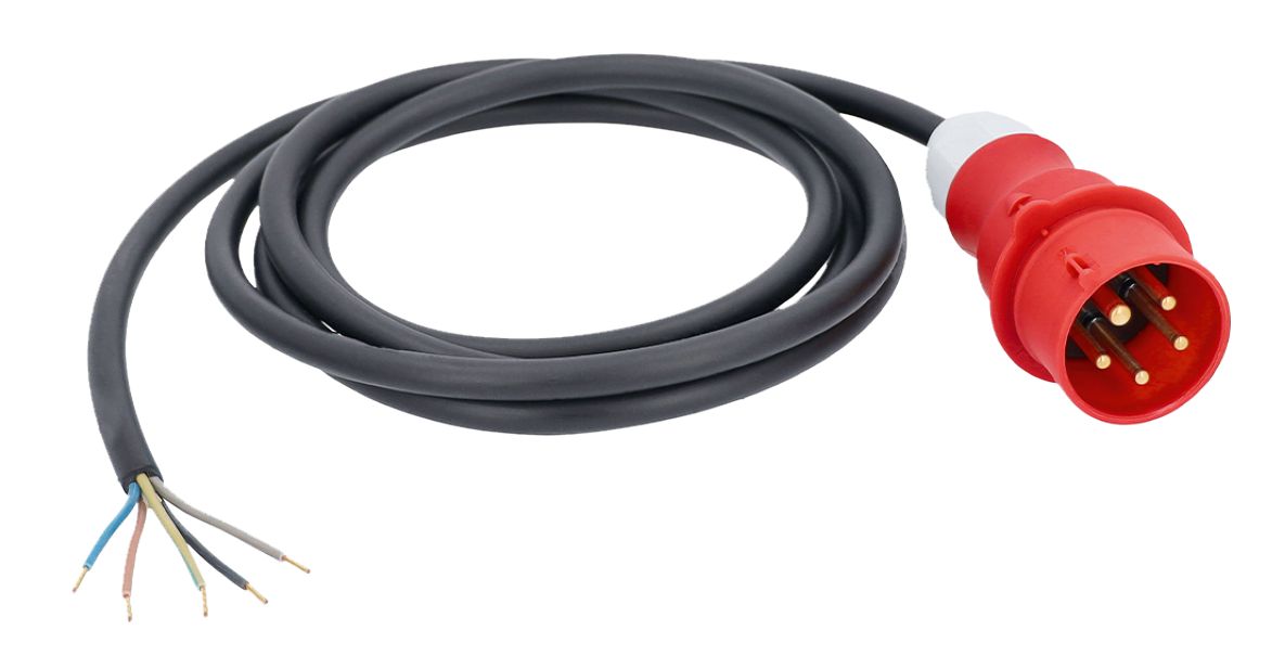Schwabe 70977 CEE priključni kabel Neopren 400V/16A IP44 5-pinski H07RN-F 5G1.5 3m