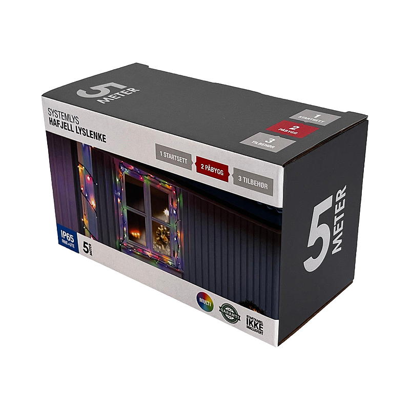 Home Multicolor 50 LED 5 m, påbygg Hafjell
