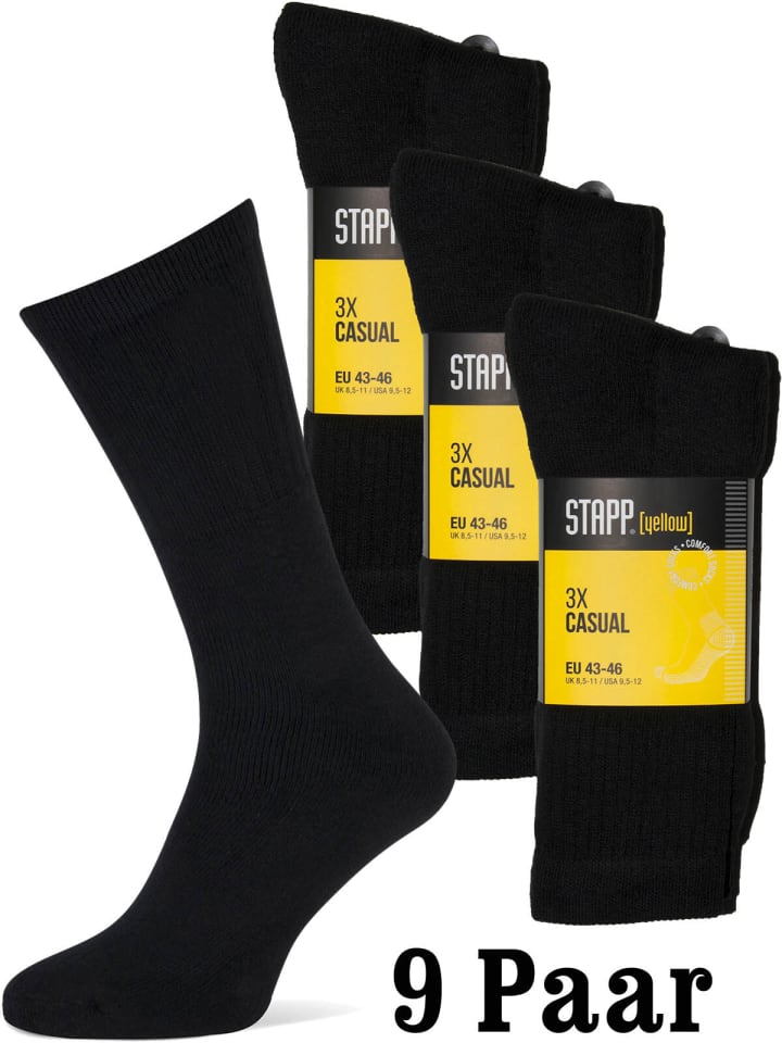STAPP Socken Yellow Casual 9 Paar - 3er Pack in schwarz günstig kaufen