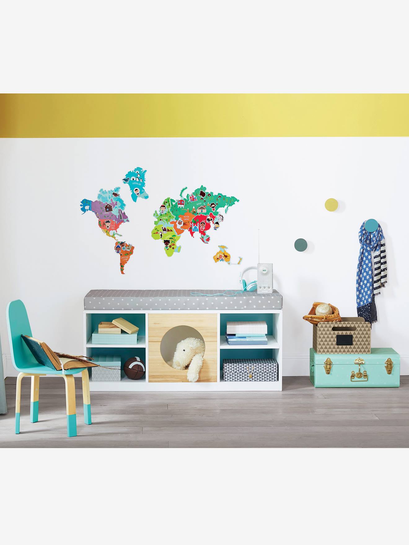 Vertbaudet Kinder Sitzbank 2-in1, Schuhbank - weiß/natur