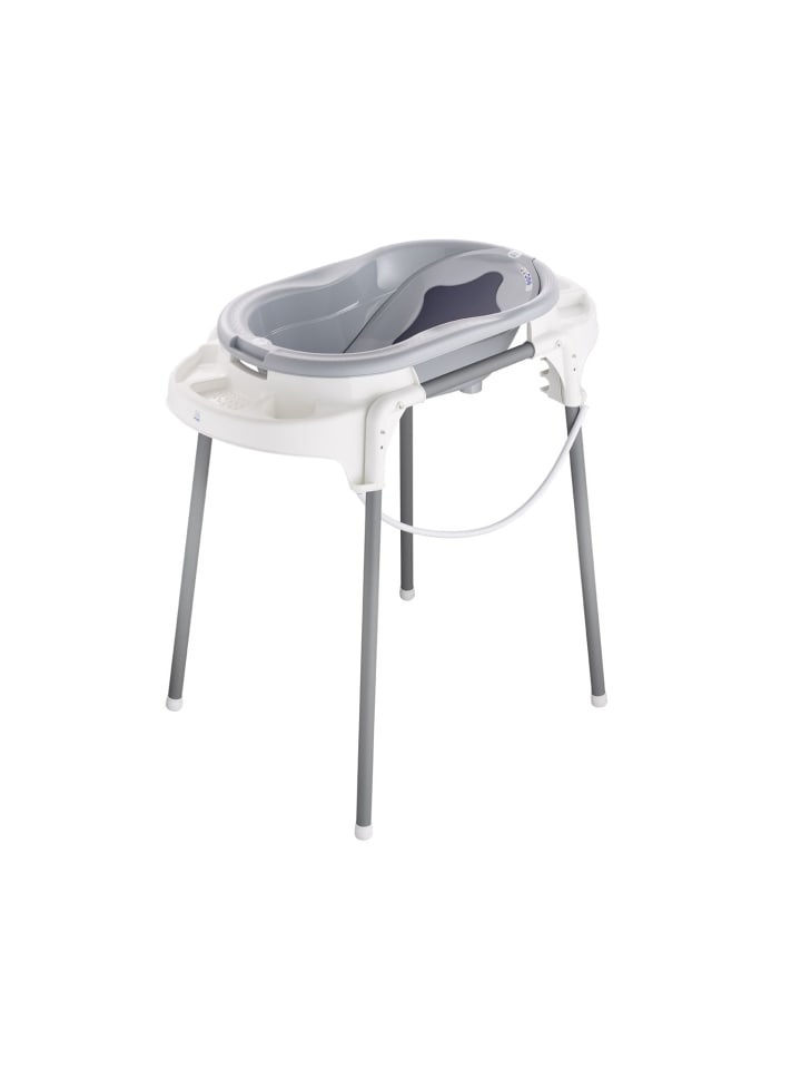 Rotho Babydesign Babybadewanne mit Ständer aus robustem Stahl in stone grey günstig kaufen onesize