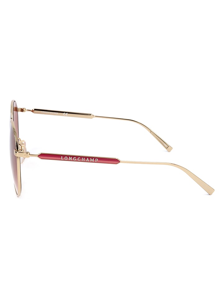 Longchamp Damen-Sonnenbrille in Gold/ Hellbraun günstig kaufen 56