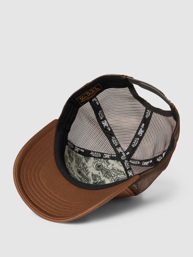 Trucker Cap mit Label-Stitching Modell 'TAMPA' in mittelbraun