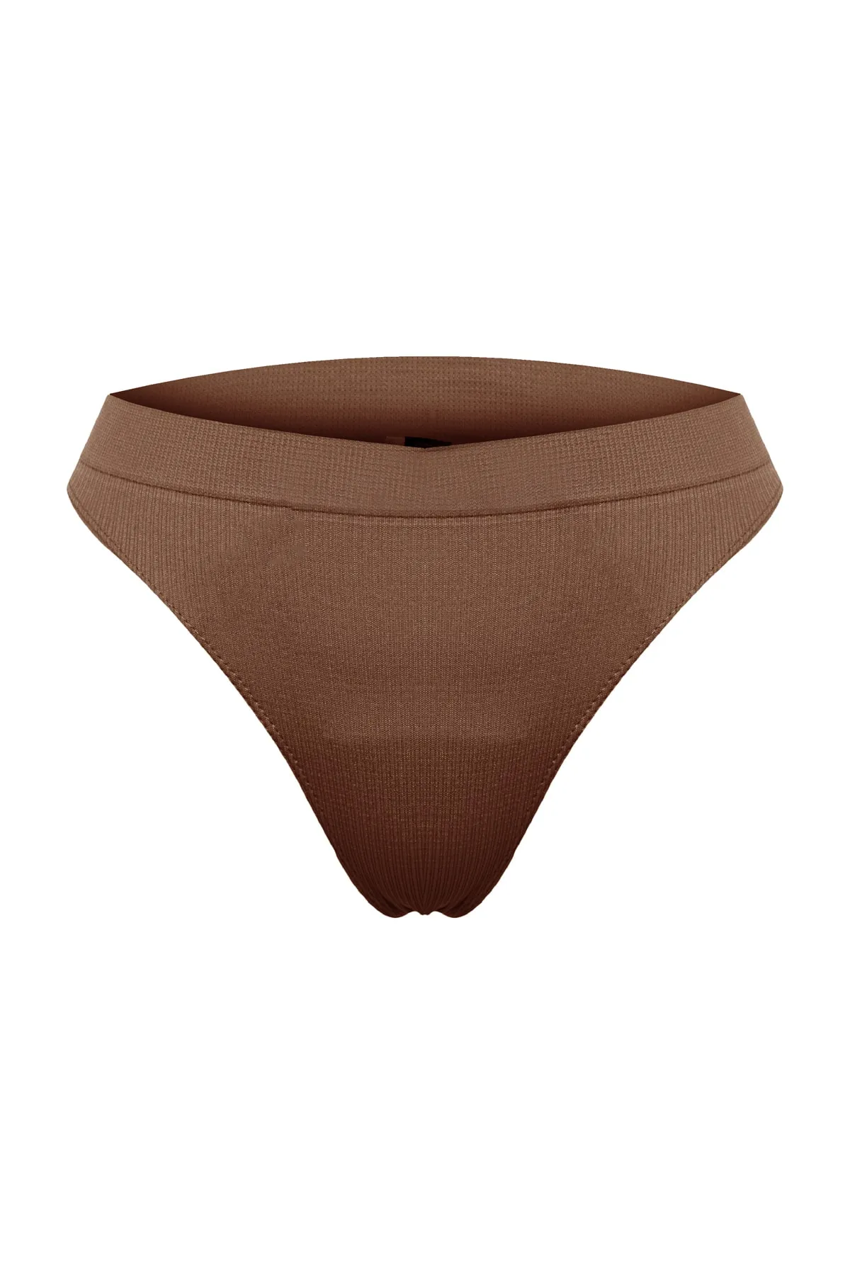 Trendyol Collection  Braun-Nude 2er-Pack nahtlose/nahtlose Tanga-Strickhöschen THMAW23KU00139