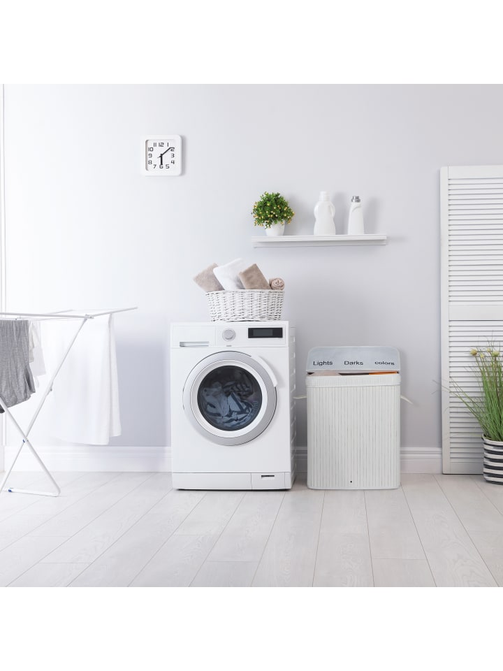 relaxdays Wäschesortierer in Weiß - (B)55 x (H)63 x (T)35 cm günstig kaufen onesize
