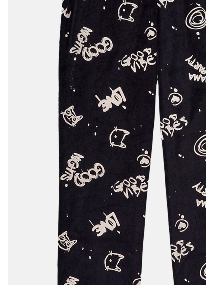Schiesser Schlafanzug Nightwear 2 in Schwarz günstig kaufen 140