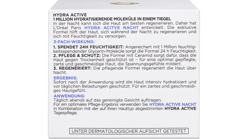 L'oréal Paris Dermo Hydra Active Nacht 50 ml
