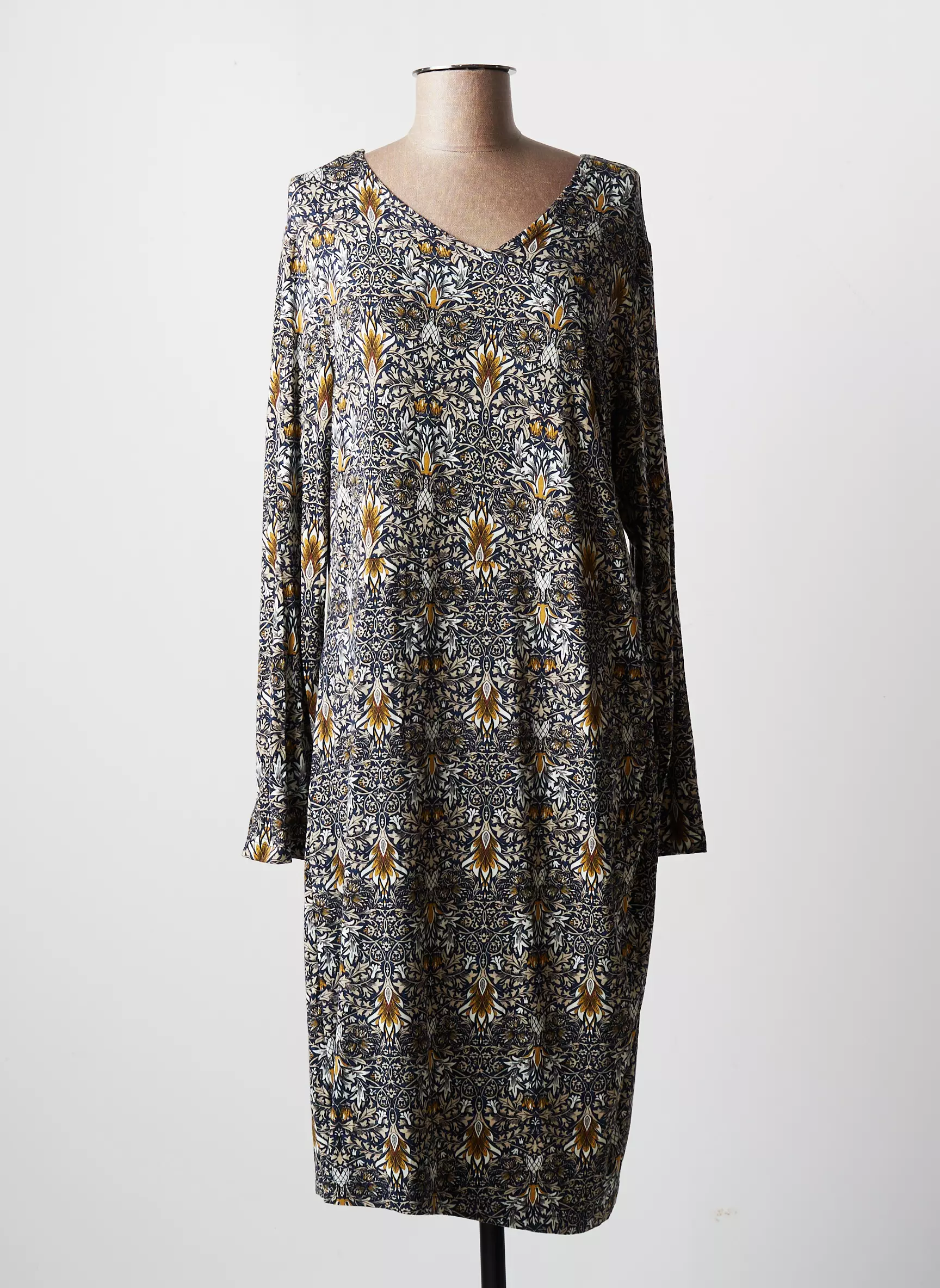 Brandtex Robes Mi Longues Femme couleur bleu