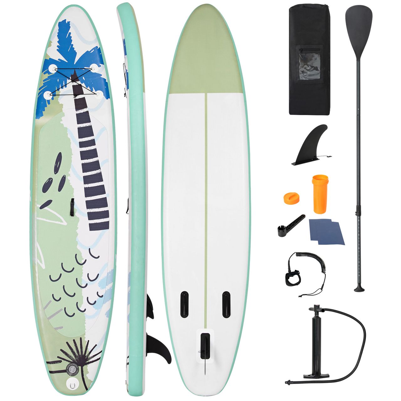 Costway 320 x 76 x 15cm Aufblasbares Stand Up Paddling Board, mit Paddel