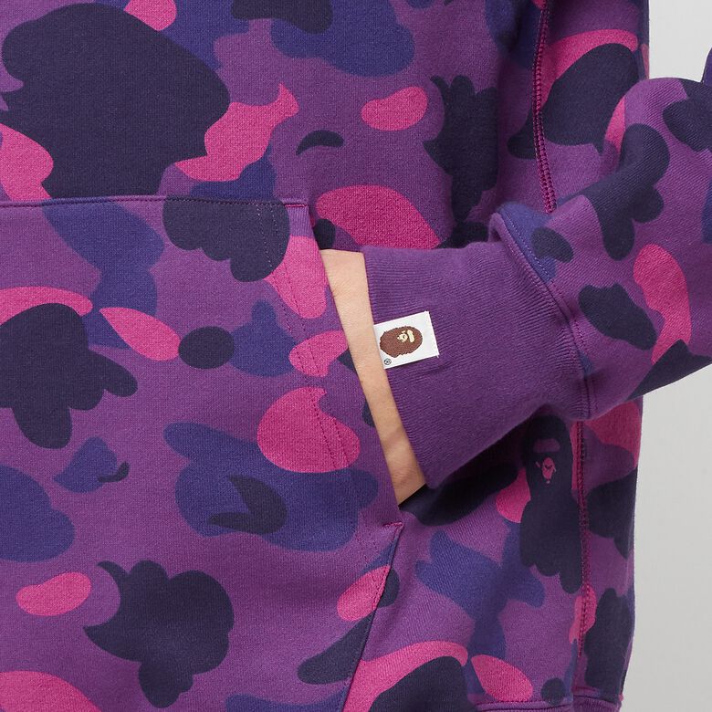 A Bathing Ape Color Camo One Point Ape Head Pullover Hoodie M purple
