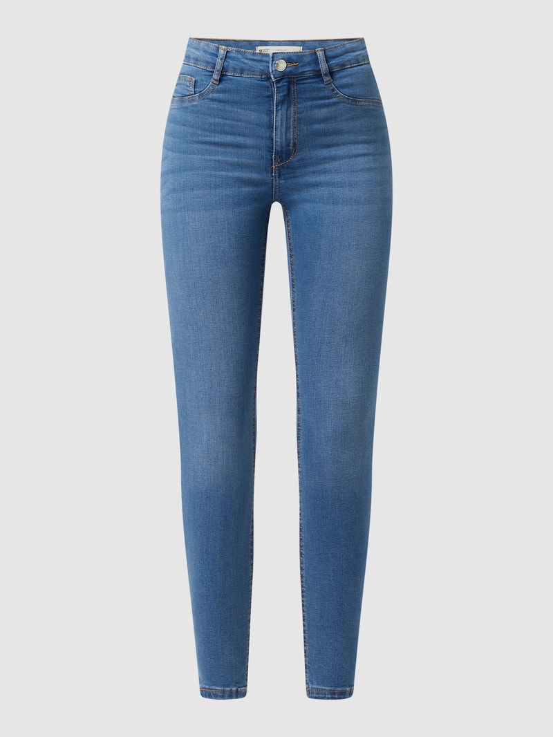 Skinny Fit High Waist Jeans mit Stretch-Anteil Modell 'Molly' in jeans
