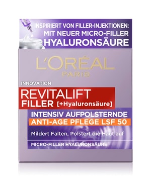 L'Oréal Paris Revitalift Filler [+Hyaluronsäure] Intensiv Aufpolsternde Anti-Age LSF 50 Tagescreme-50 ml