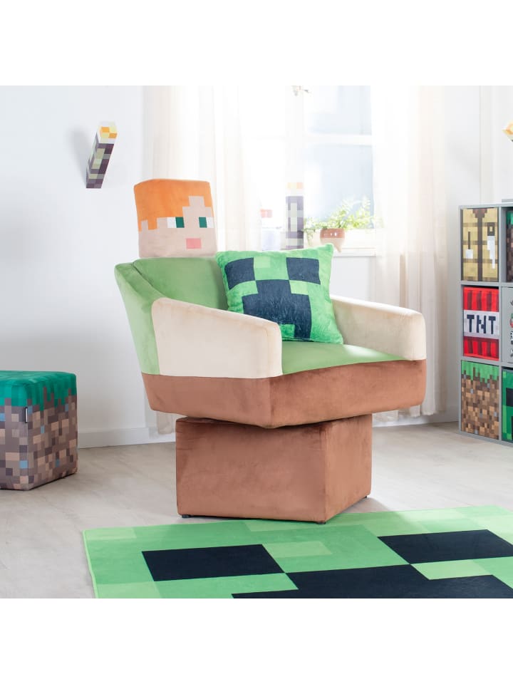 Minecraft Minecraft Sitz- und Aufbewahrungsbox, Grasblock günstig kaufen onesize