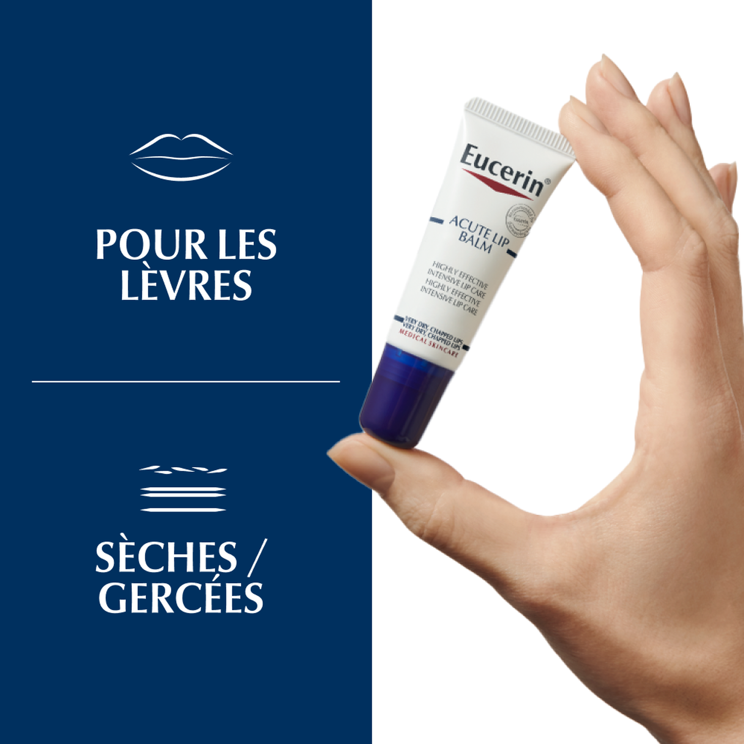 Eucerin Acute Lip Balm Baume Lèvres Calmant - Lèvres Sèches à Très Sèches