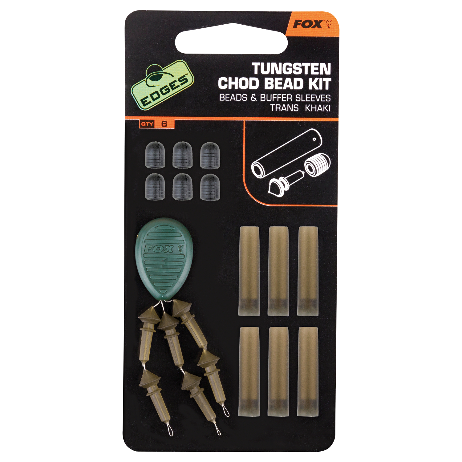 Fox Carp Edges™ Tungsten Chod Bead Kit